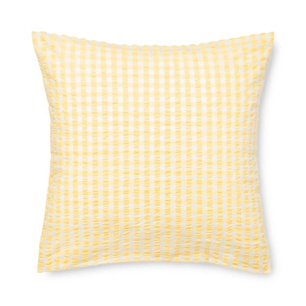 Juna - Bæk&Bølge Pudebetræk 63x60 cm gul/hvid