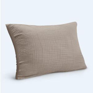 Bomuldsmuslin Pudebetræk (70x50) - Mocha