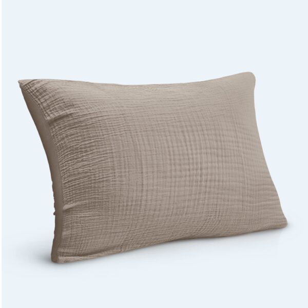 Bomuldsmuslin Pudebetræk (70x50) - Mocha