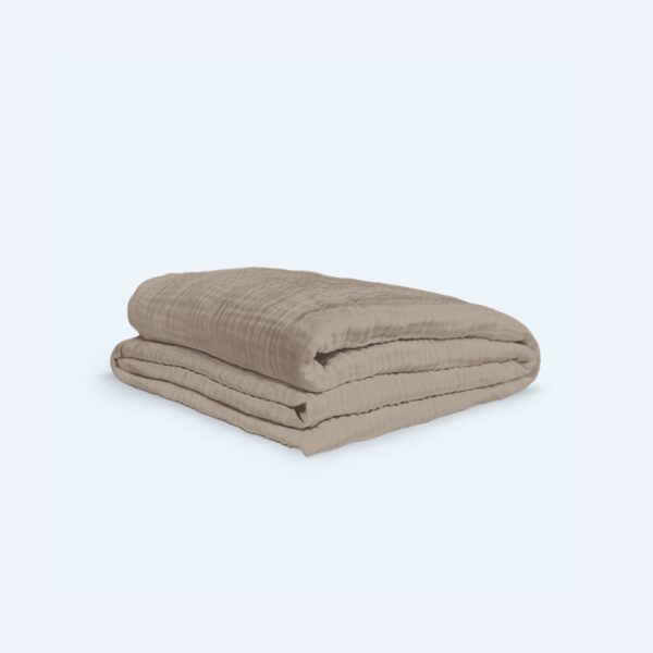 Bomuldsmuslin Junior dynebetræk (100x140cm) - Mocha