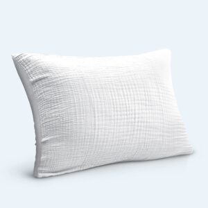 Bomuldsmuslin Pudebetræk (70x50) - Skyhvid